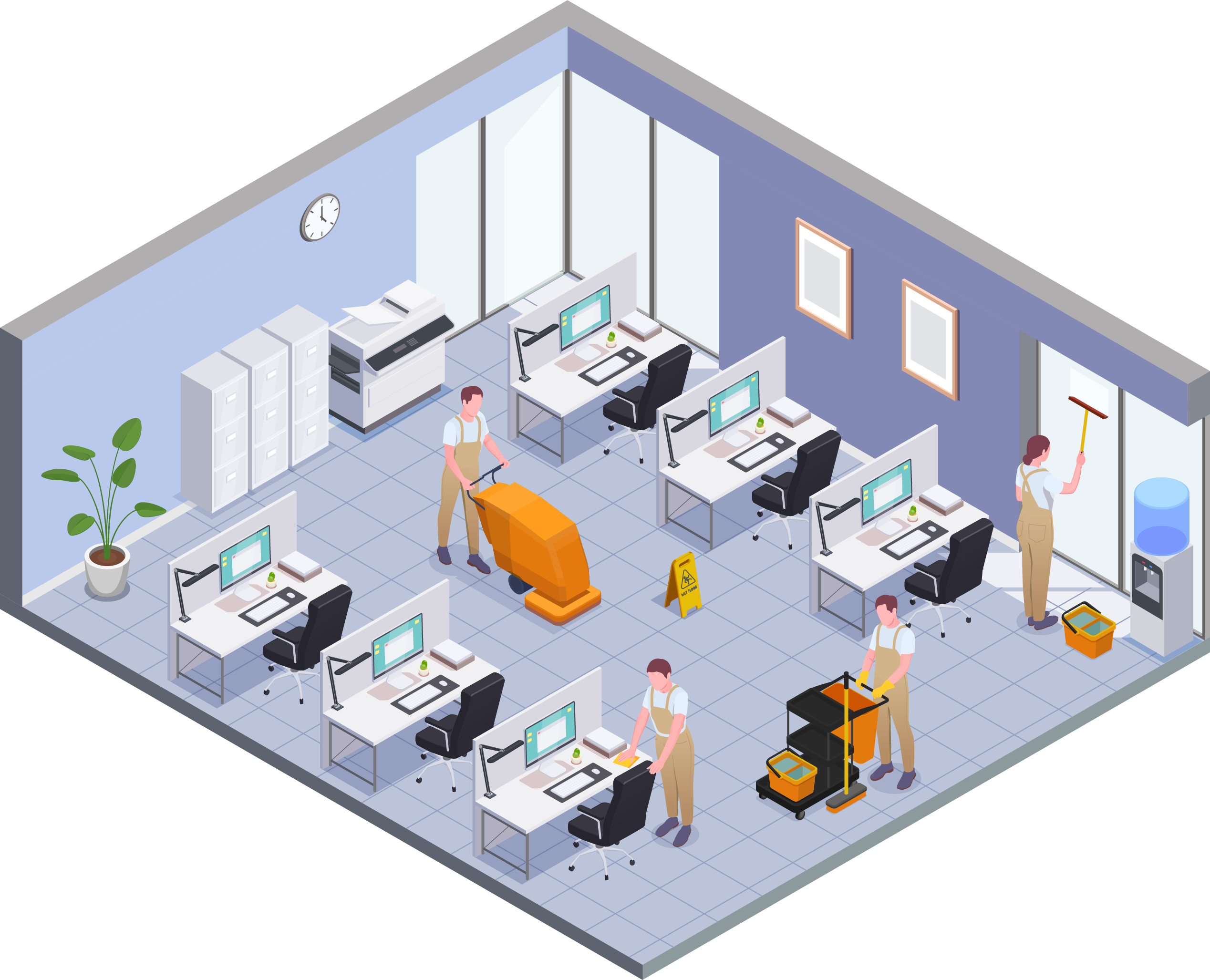 Office Cleaning 3D Custom Image